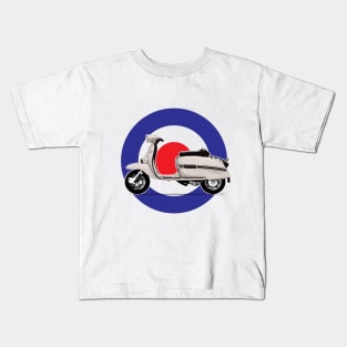 Classic White Italian mods lambretta scooter Kids T-Shirt